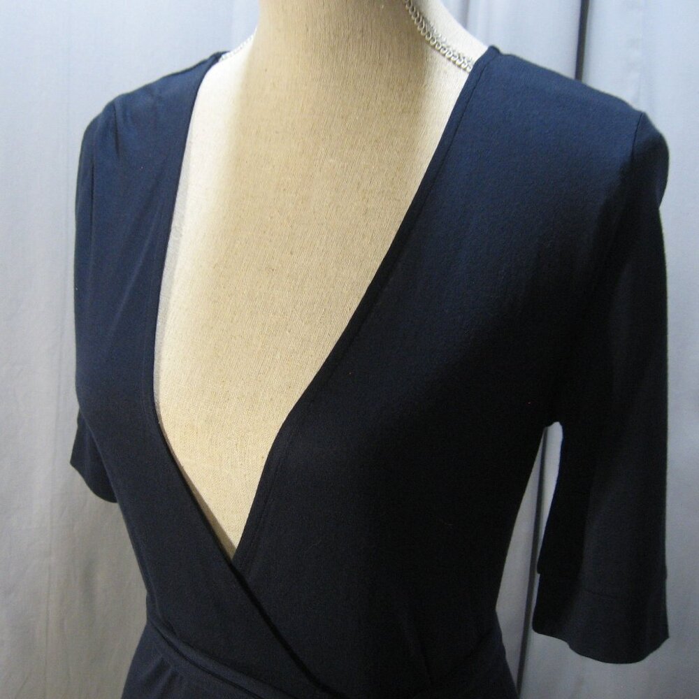 Banana Republic Navy Blue Wrap Blouse